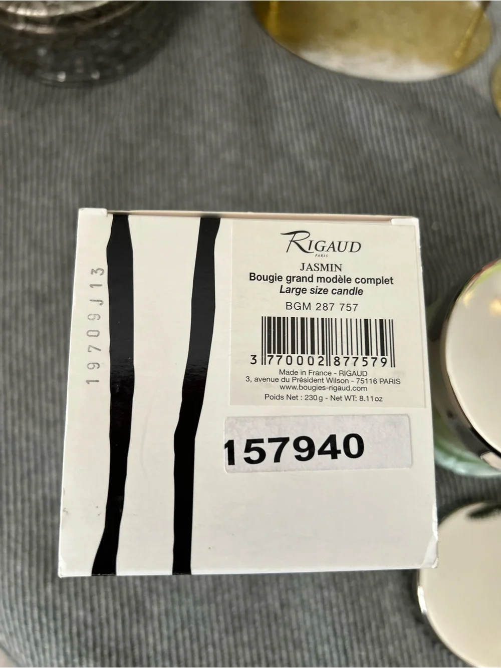 Rigaud Paris Large Jasmin Scented Candle